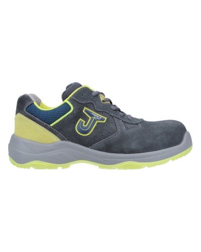 CROMO S1P SRC | CALZADO |  DESCRIPCIÓN: Calzado de seguridad gris con detalles en color lima, ligero y flexible, con horma an...